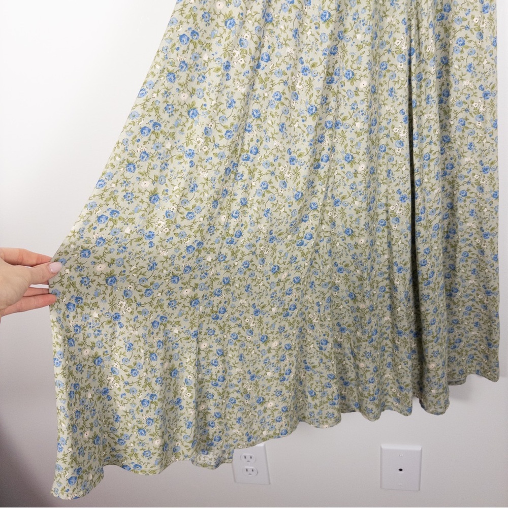 Reformation Sienne Green Floral Midi Dress - Picture 9 of 11